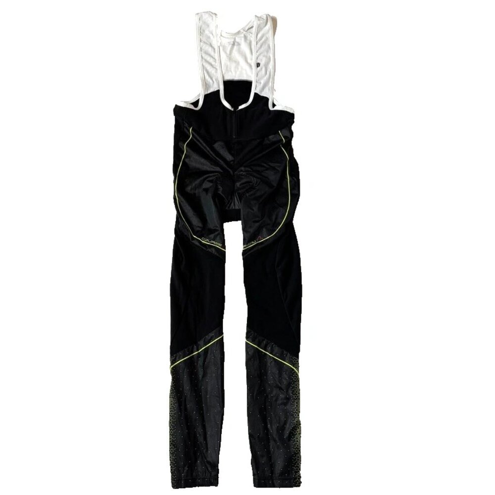 Louis Garneau Men L Course Elite Bib Tight Cold Weather Cycling Pant Black Green